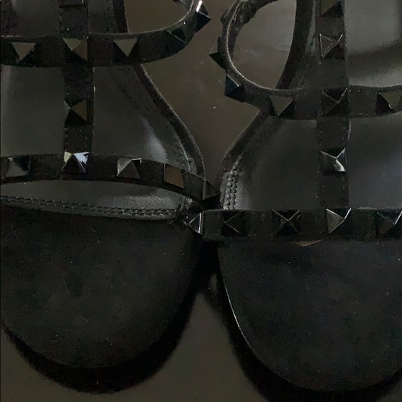 Olivia Black Studded Strappy Heels - Picture 4 of 5
